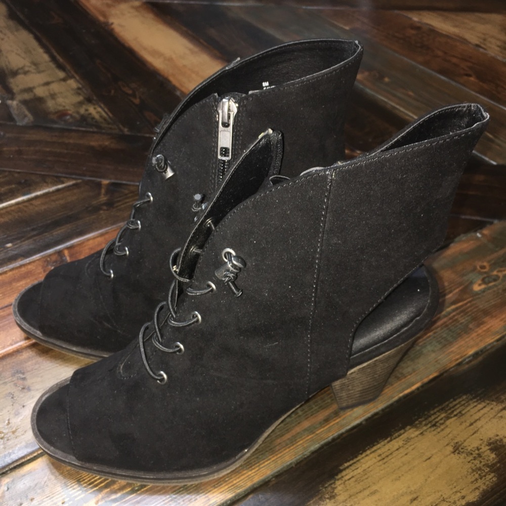 Peep Toe Booties Sz 8